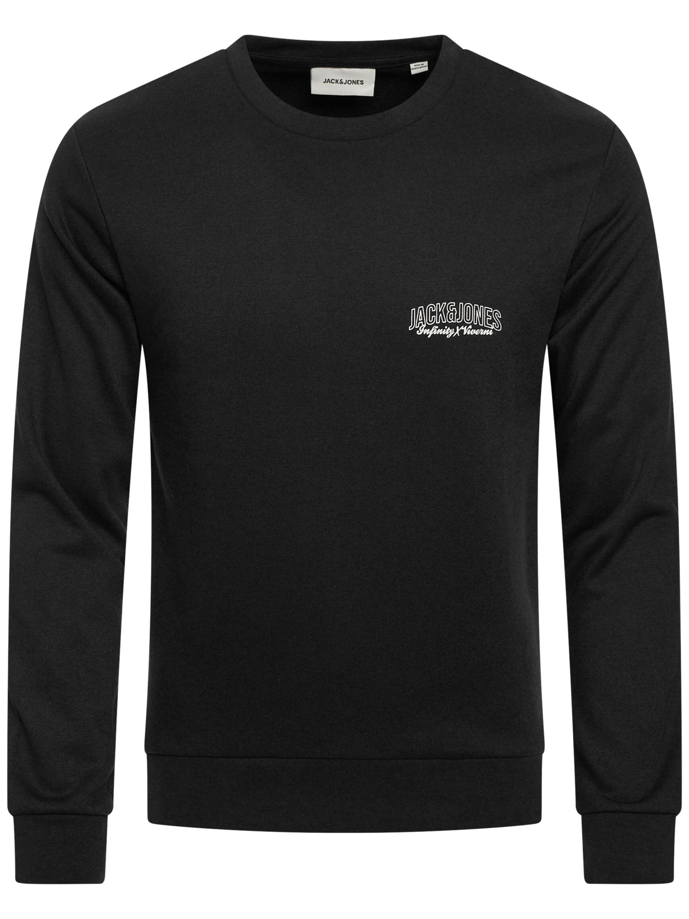 JACK & JONES Sweatshirt 'JJETERNITY'‌‌‌‌‌‌ in Schwarz: Vorderseite
