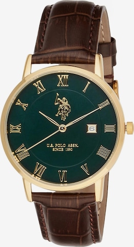 U.S. POLO ASSN. Analoguhr 'Daniel' in Braun: Vorderseite
