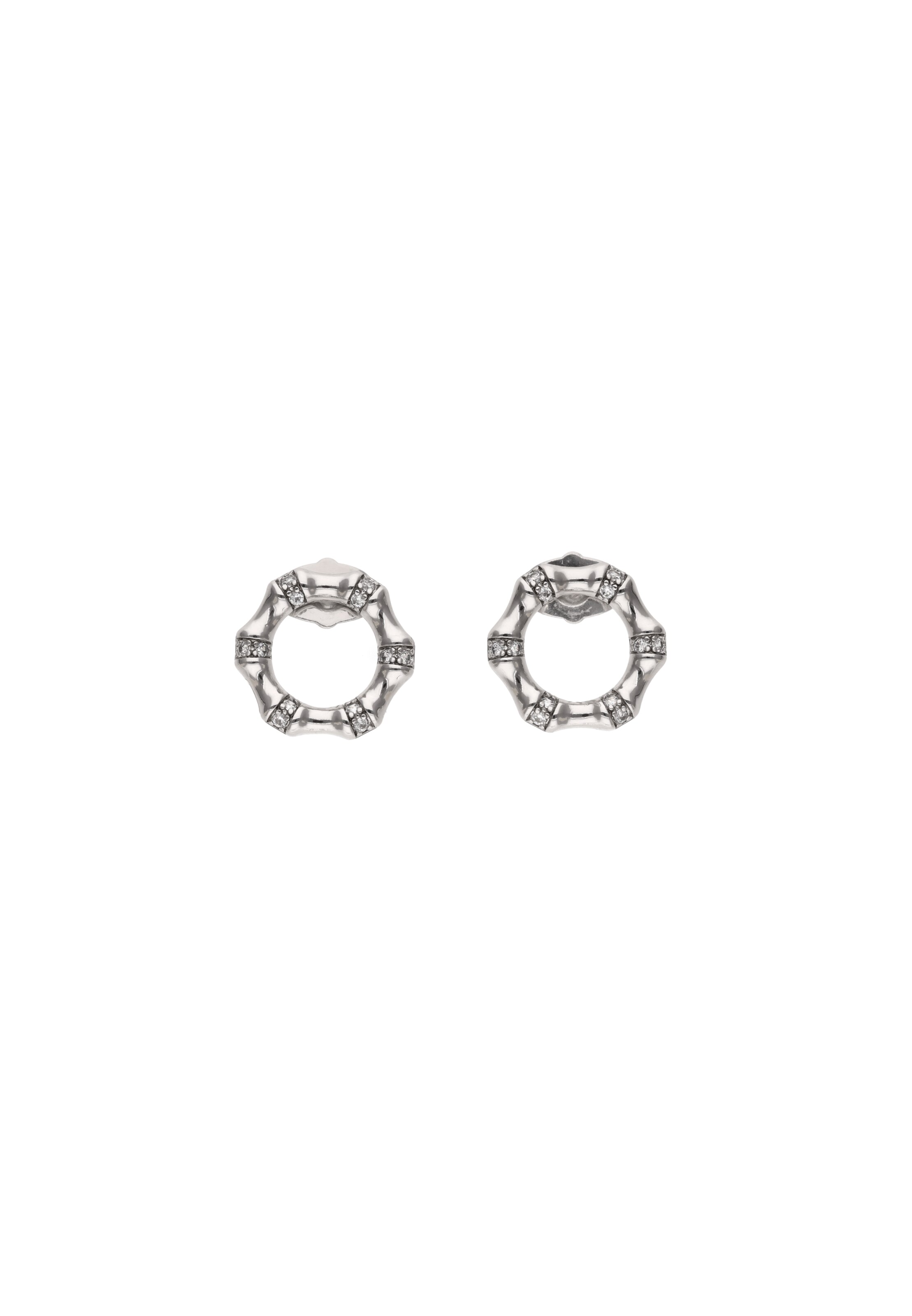 Boucles d'oreilles faina en argent : devant