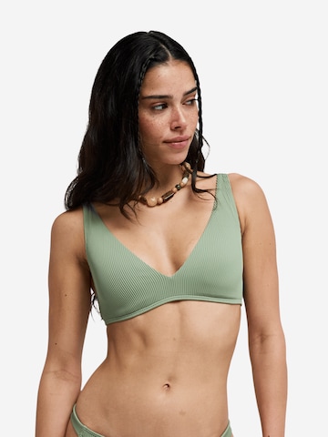 ROXY Triangle Bikini Top 'Love' in Green: front