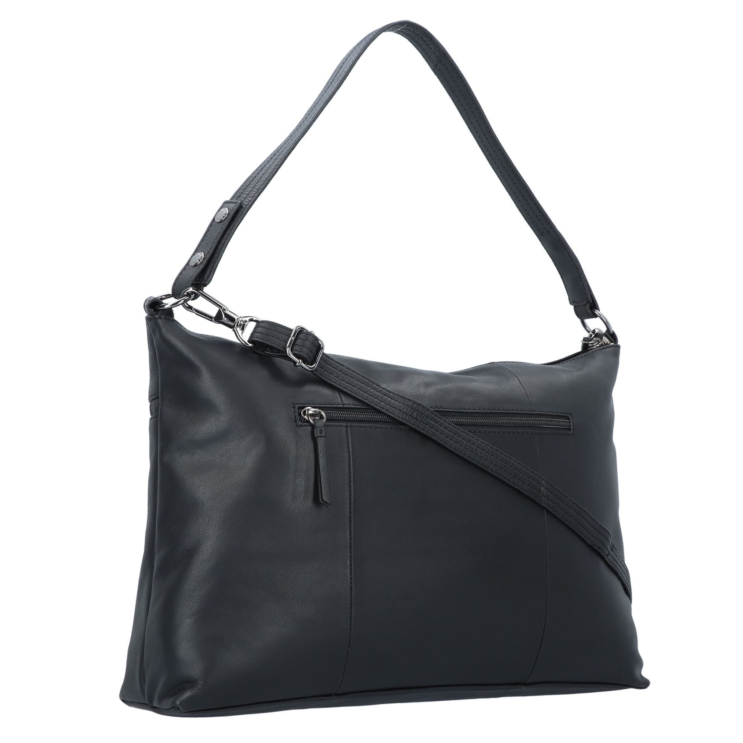 Burkely Schultertasche 'Rock Ruby' in Schwarz