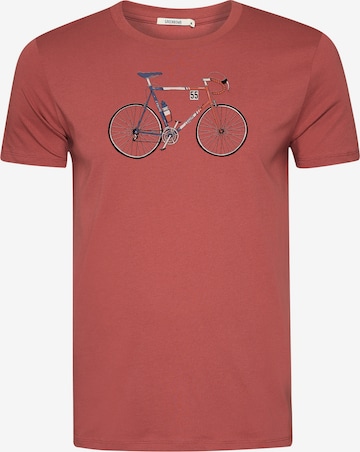 Maglietta 'Guide Bike Jacques' di GREENBOMB in rosso: frontale