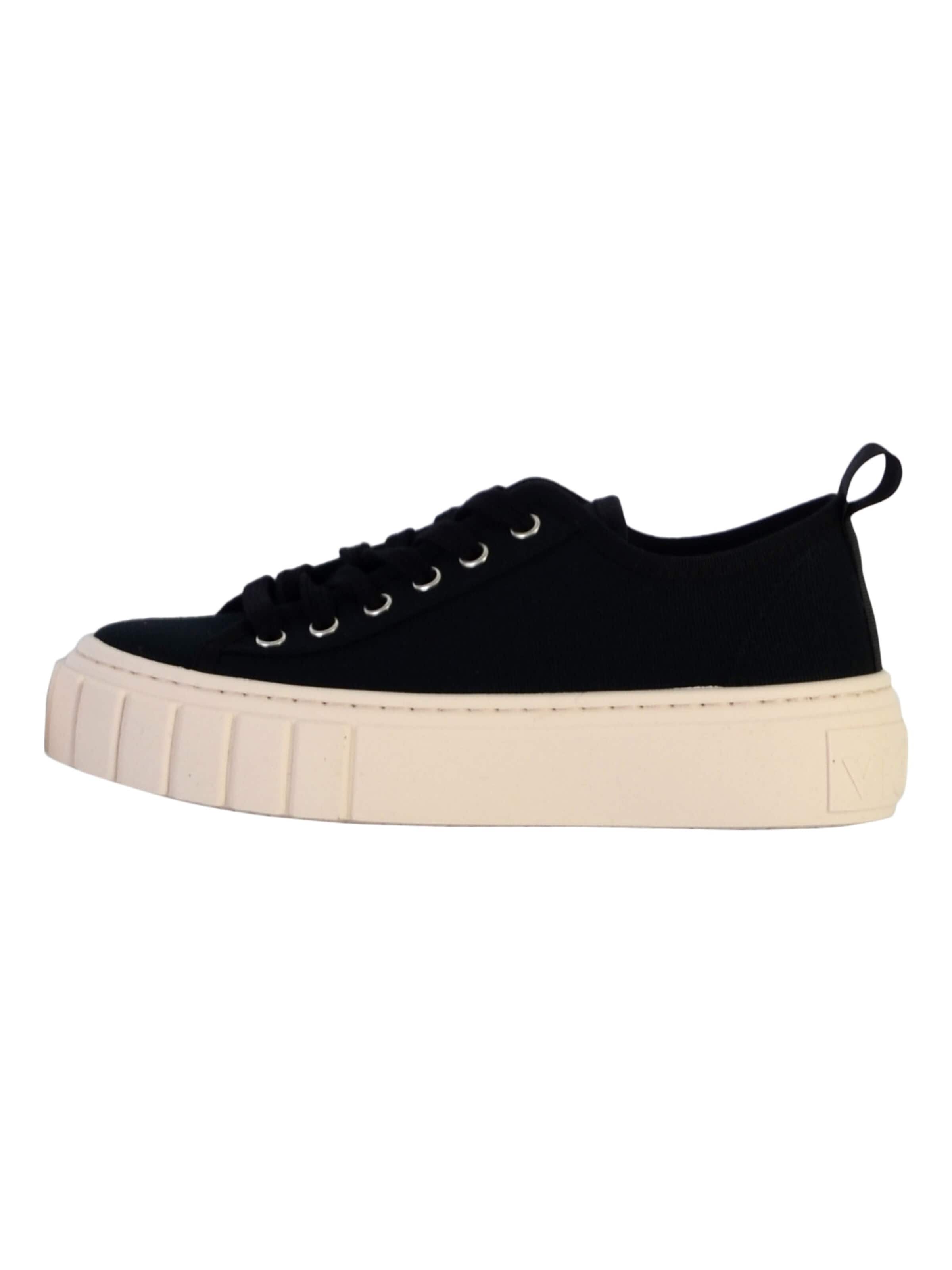 Chaussure de sport à lacets victoria en noir : devant
