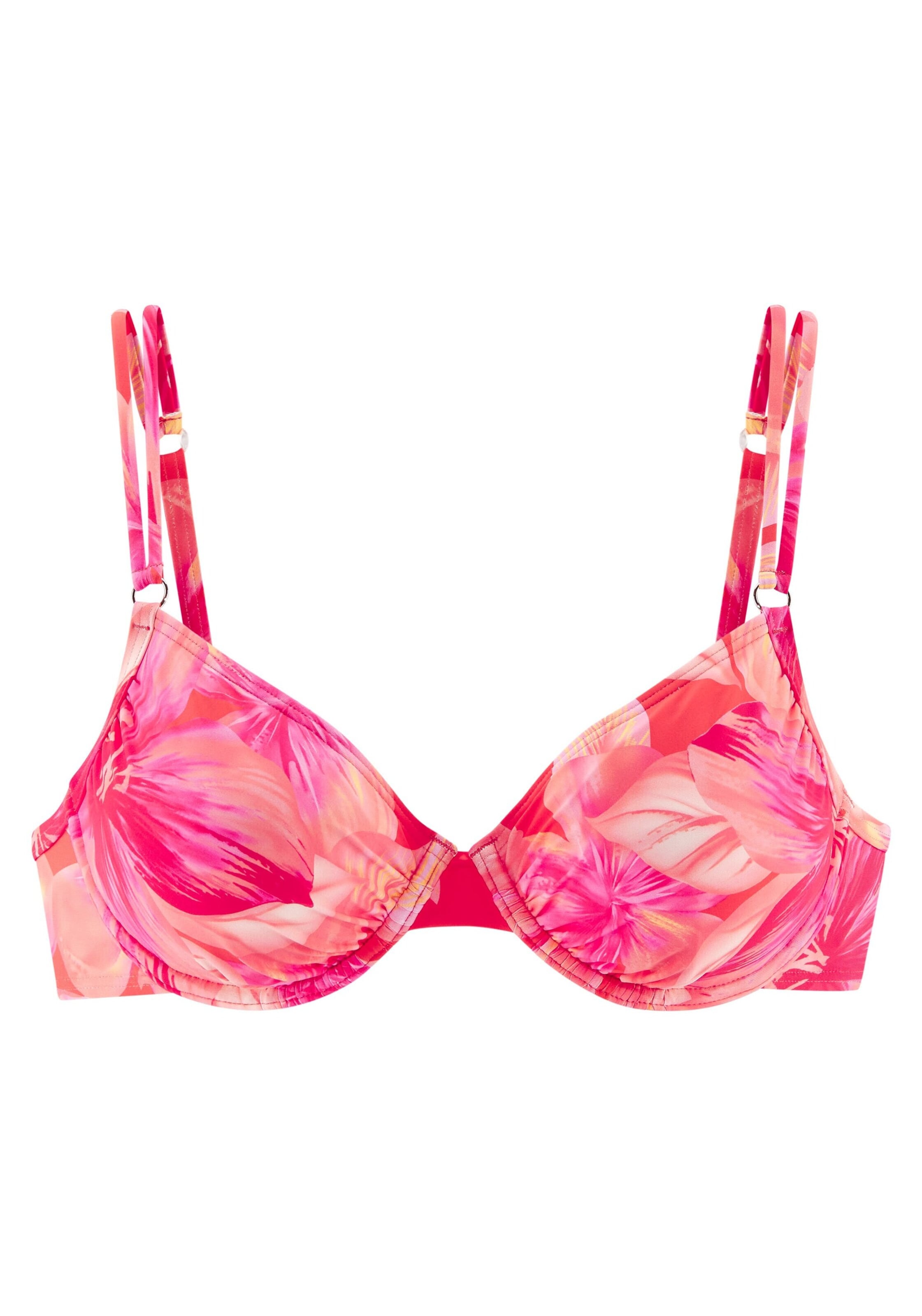 s.Oliver Бюстгальтер под футболку Верх бикини в Ярко-розовый: спереди