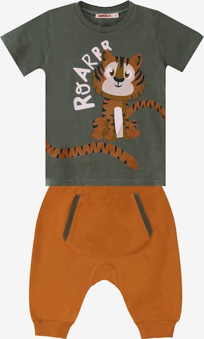 Denokids Set 'Roar Tiger' in Grün: Vorderseite