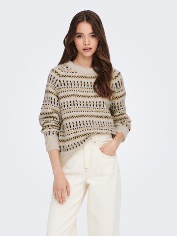 Pull-over 'Alyssa' ONLY en beige : devant