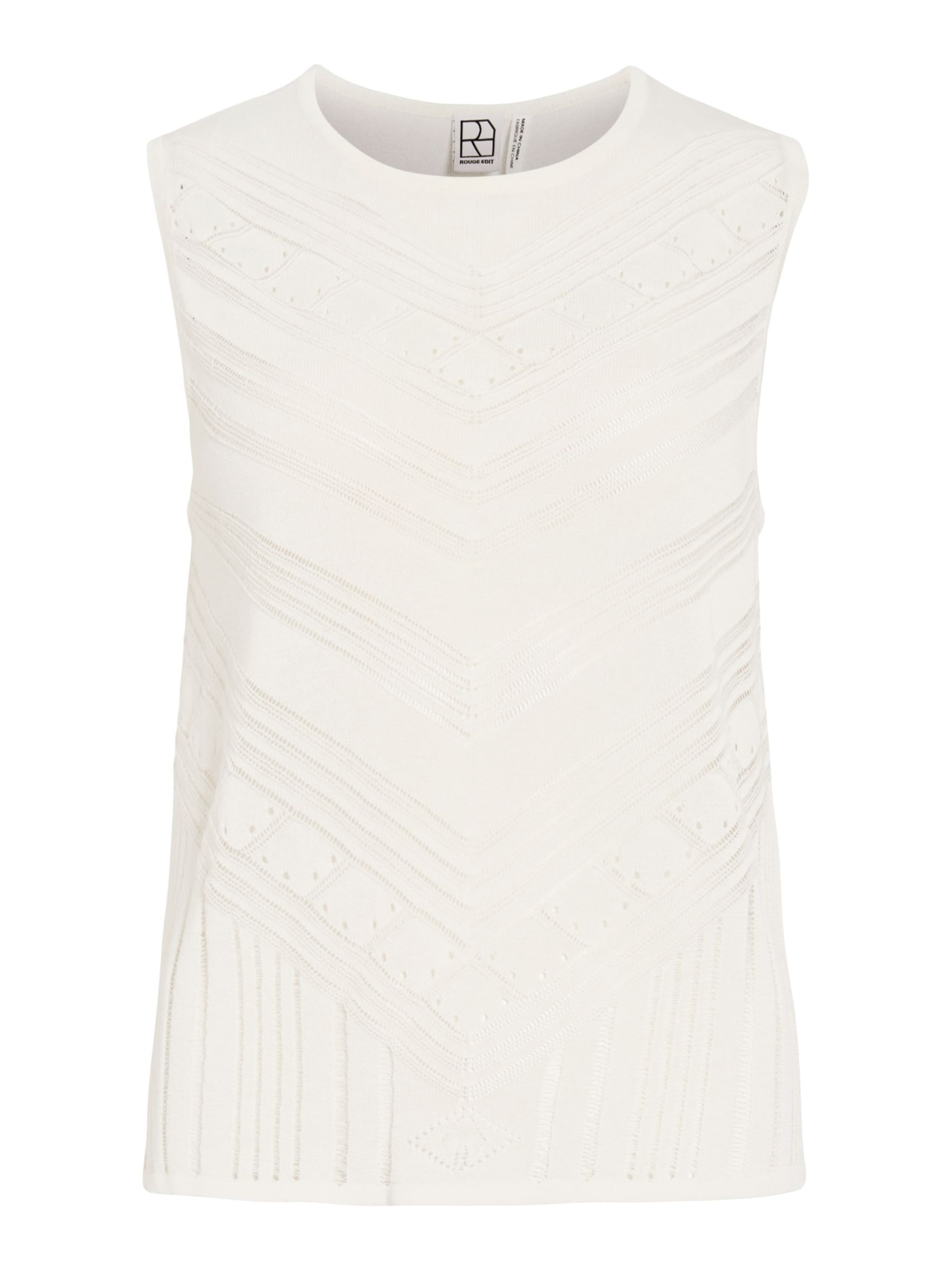 ROUGE EDIT Stricktop 'ROUColette' in Beige: Vorderseite