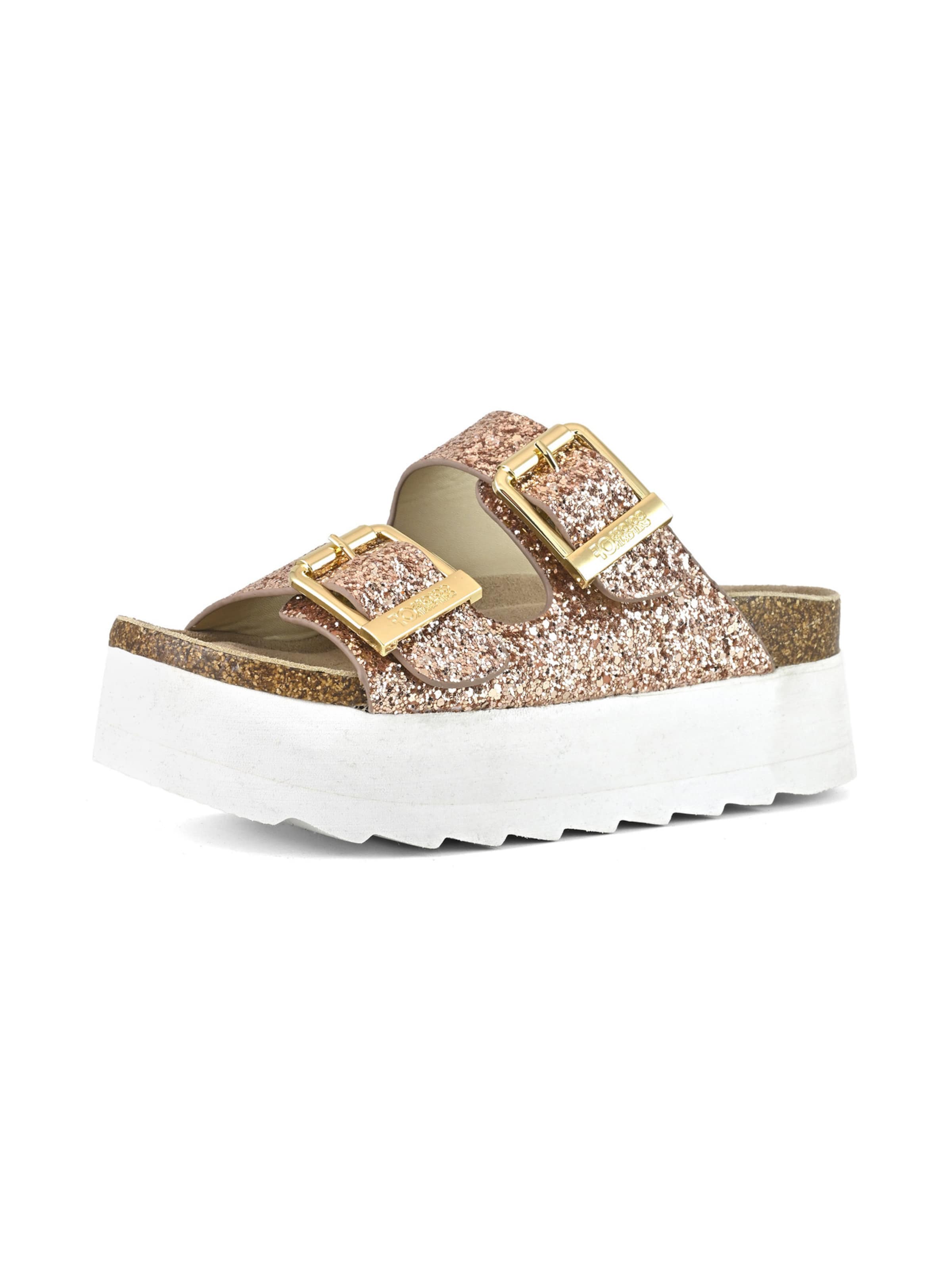 COLORS OF CALIFORNIA Pantoletter i guld: forside
