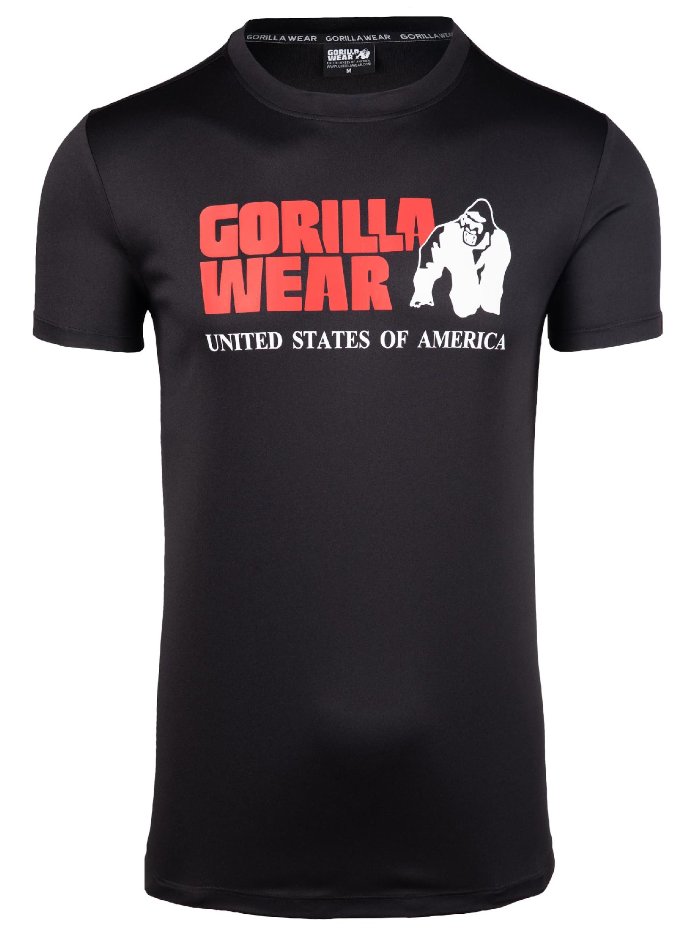 Maglia funzionale 'Classic' di Gorilla Wear in nero: frontale