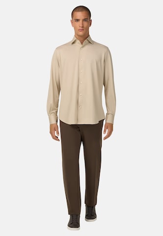 Boggi Milano Regular fit Button Up Shirt in Beige