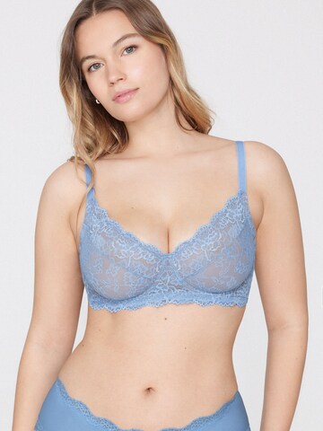 Tezenis Balconette Bra 'Paris' in Blue: front