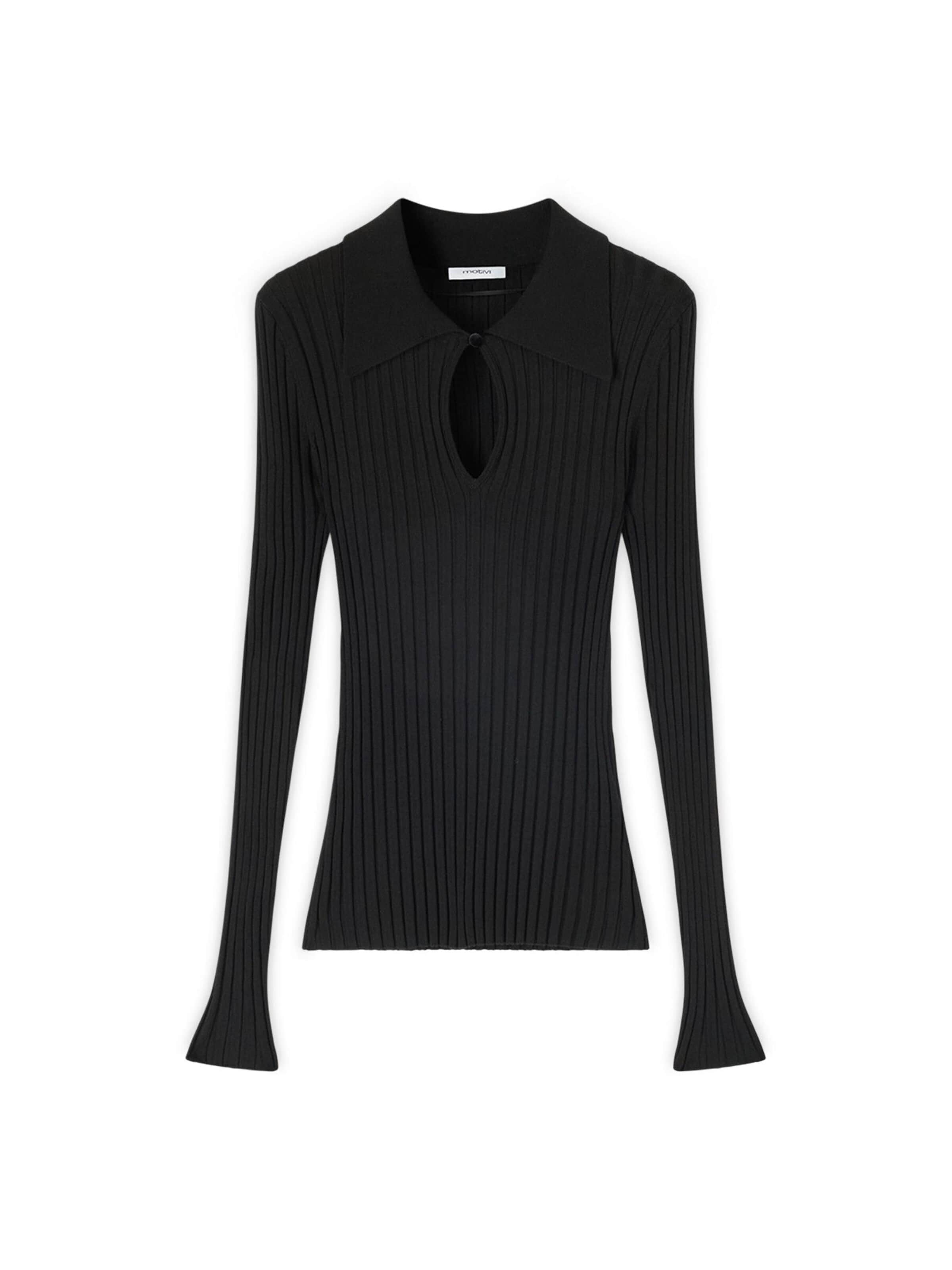 Pull-over MOTIVI en noir : devant