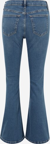 TOPSHOP Petite Flared Jeans in Blue