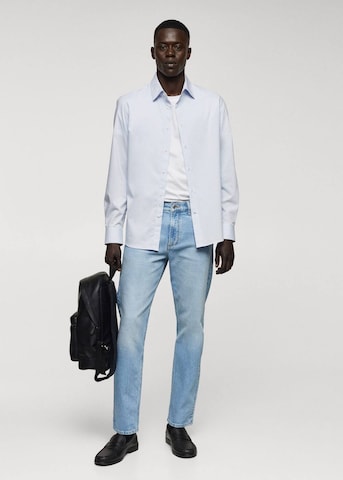 MANGO MAN Tapered Jeans 'Ben' in Blue