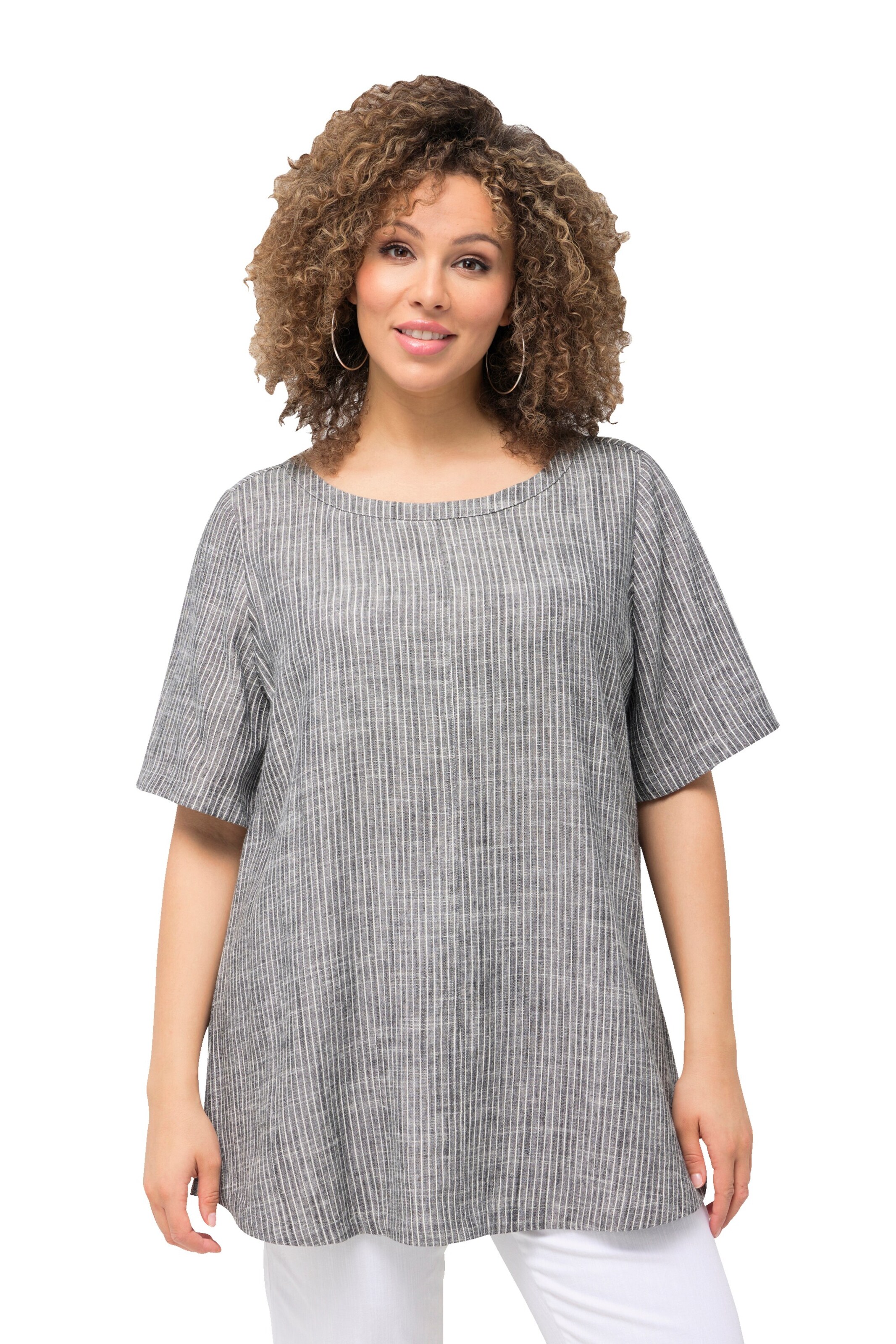 Ulla Popken Blouse in Grey: front