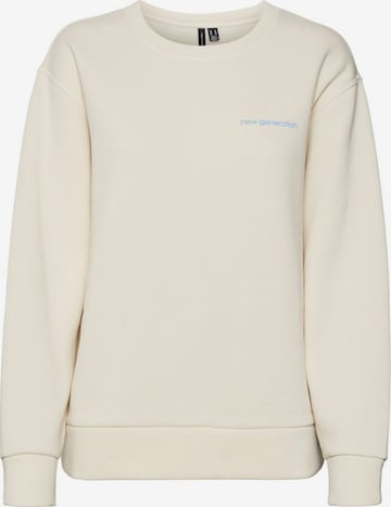 VERO MODA Sweatshirt in Beige: front