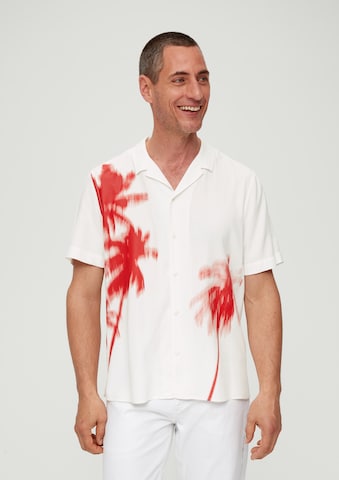 s.Oliver Comfort fit Overhemd in Wit: voorkant