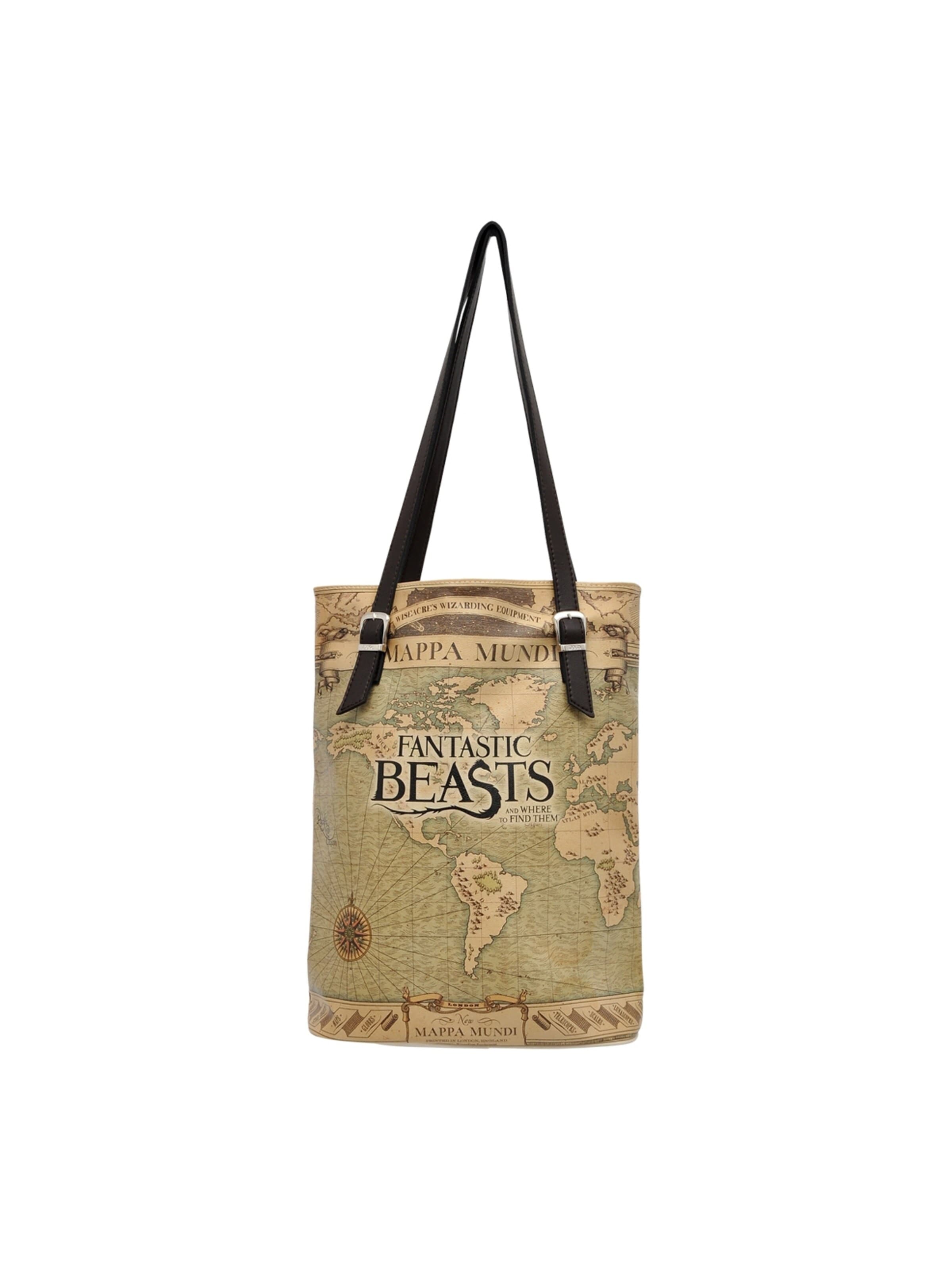 DOGO Umhängetasche 'DOGO Umhängetasche Tall Bag - Mappa Mundi Fantastic Beasts'‌‌‌‌‌‌‌‌‌‌ in Mischfarben: Vorderseite