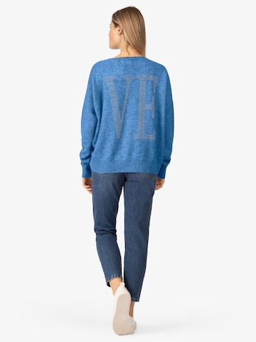 Rainbow Cashmere Pullover in Blau