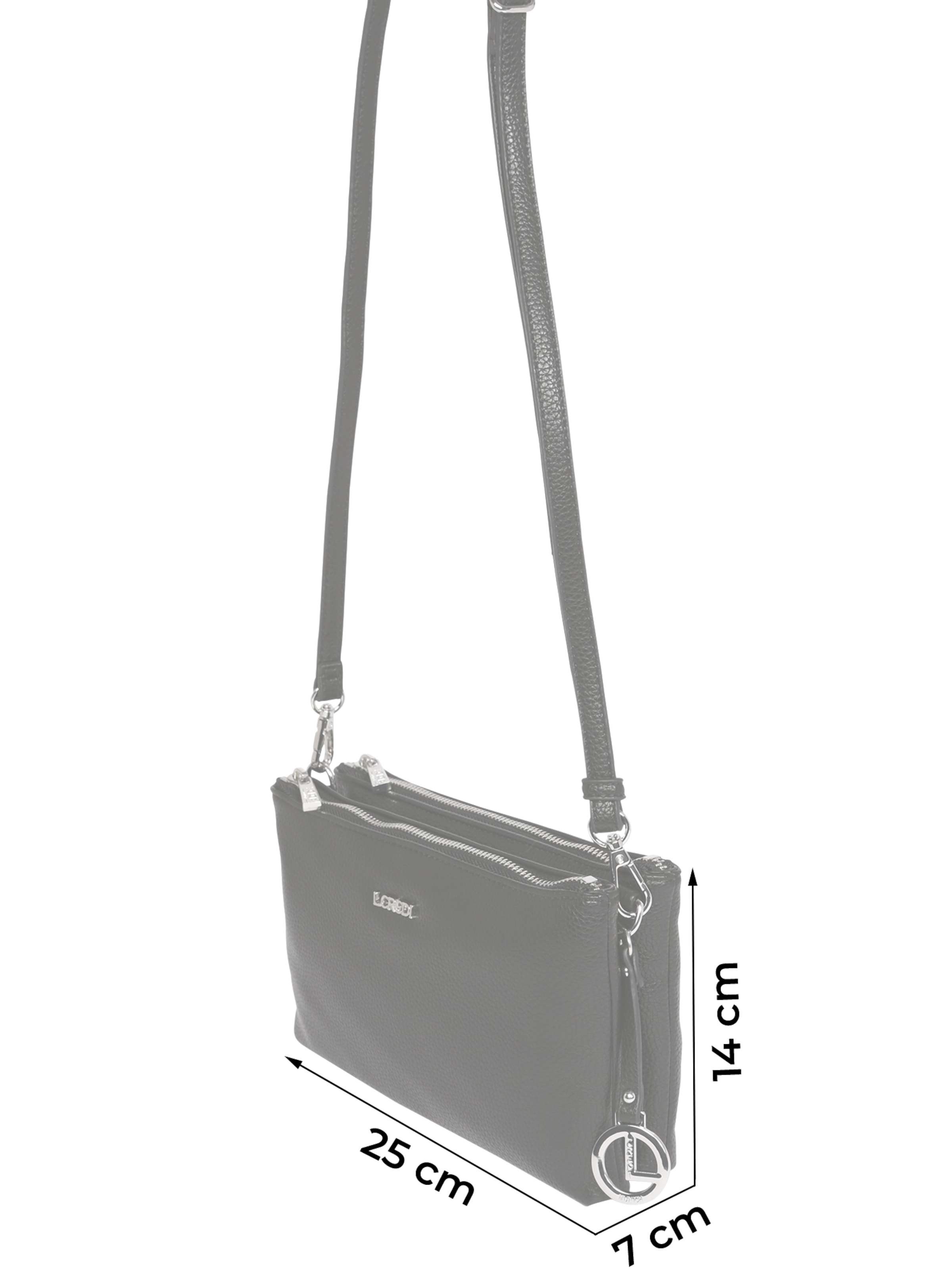 L.CREDI Taška přes rameno 'Ella' – černá