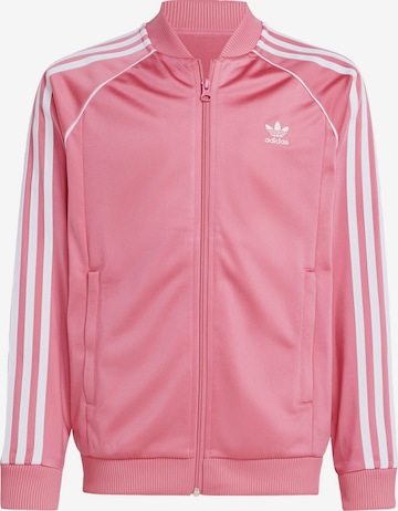 Giacca di felpa 'Adicolor' di ADIDAS ORIGINALS in rosa: frontale