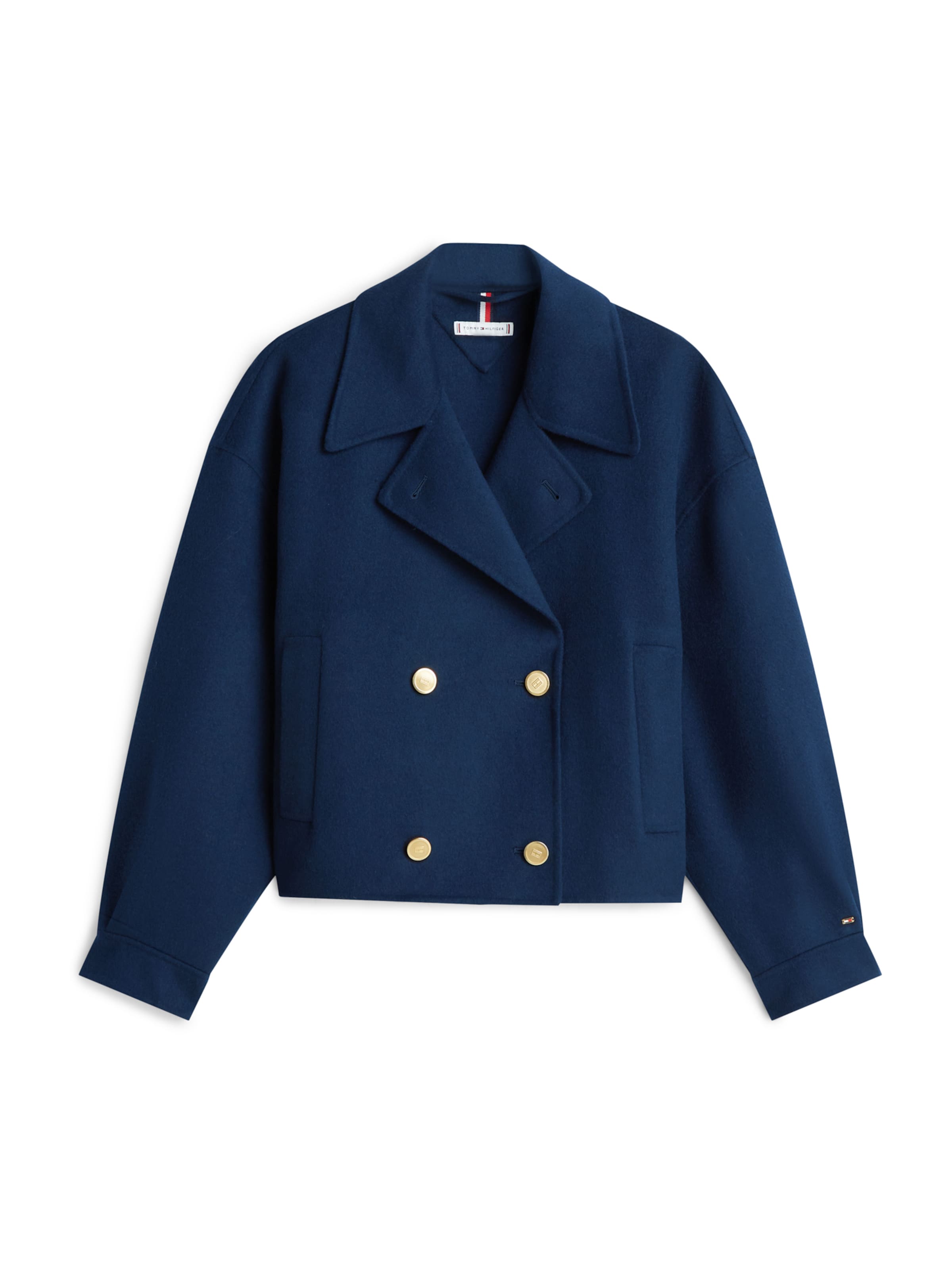 TOMMY HILFIGER Φθινοπωρινό και ανοιξιάτικο μπουφάν σε μπλε: μπροστά