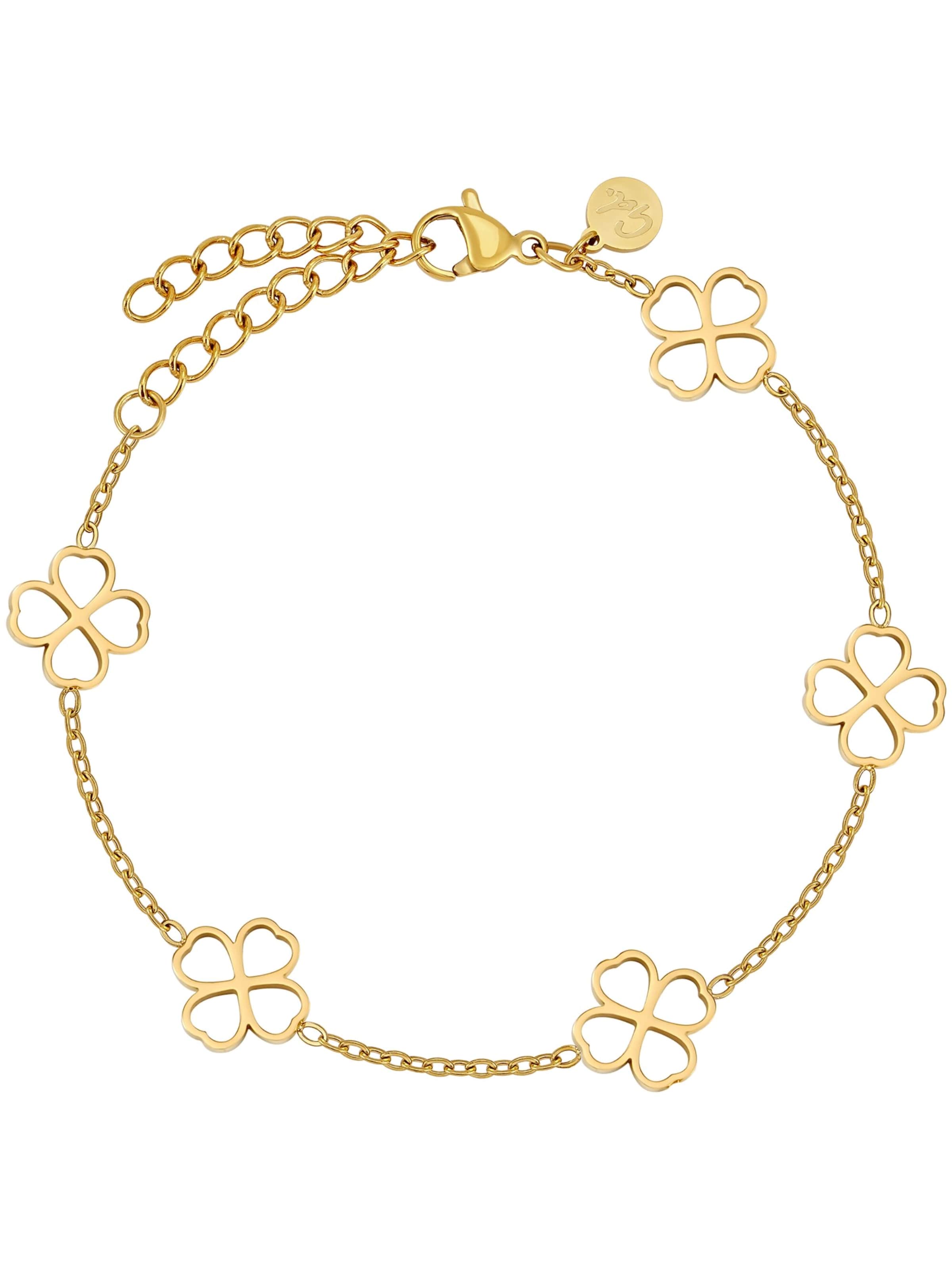 Bracelet 'Kleeblatt' GOOD.designs en or : devant