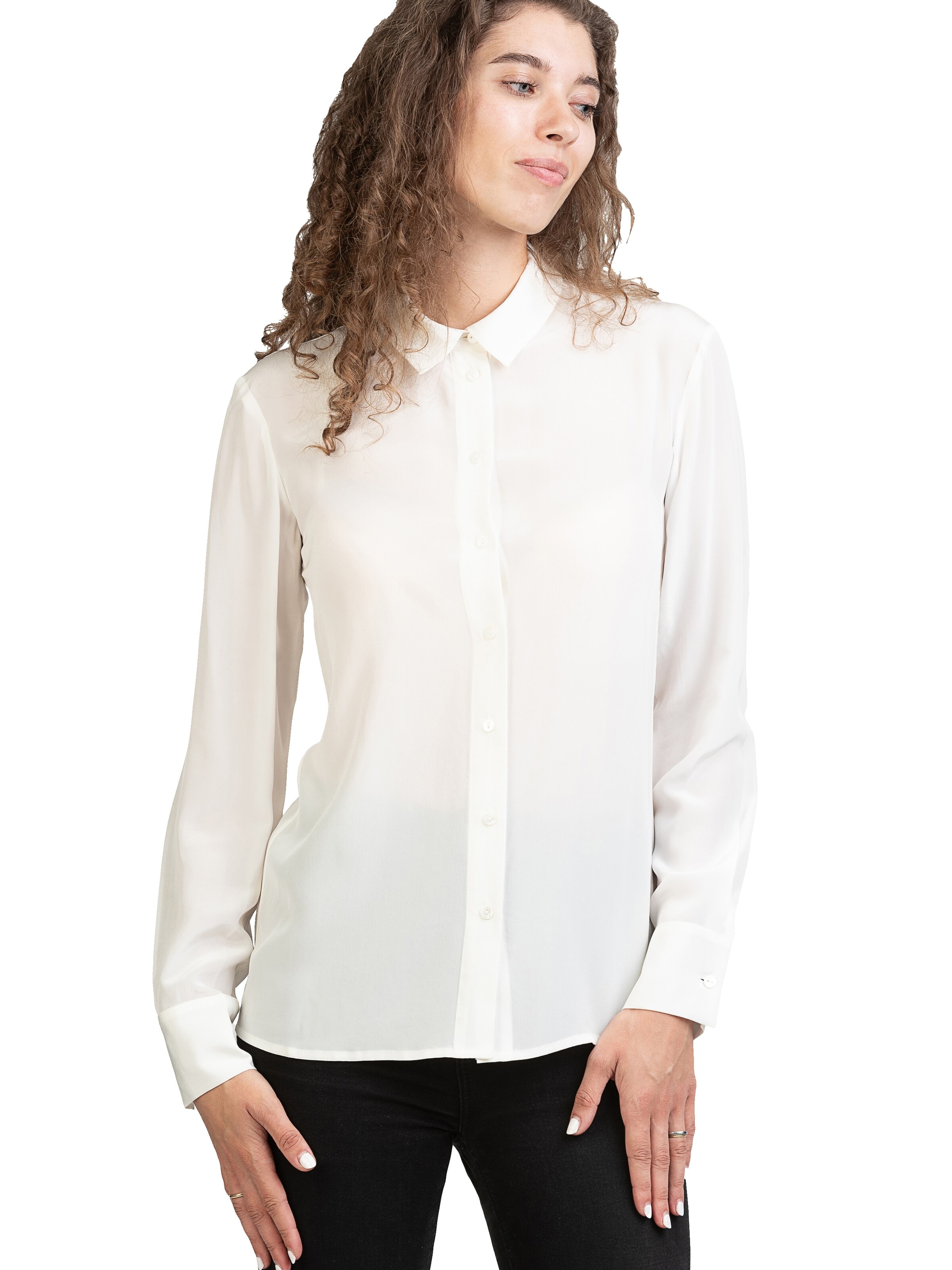 Camicia da donna 'Seidenbluse Collettoseta' di Posh Gear in bianco