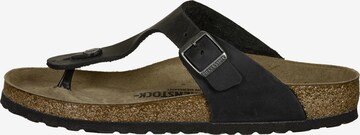 melns BIRKENSTOCK Iešļūcenes ar pirkstu atdalītāju 'Gizeh'