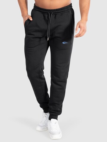 Smilodox Tapered Broek 'Kendall' in Zwart: voorkant