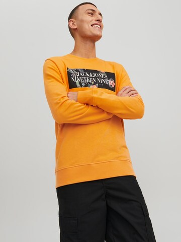 JACK & JONES Sweatshirt 'Flores' in Orange: front