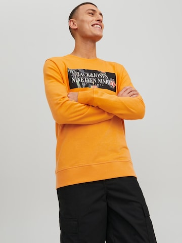 JACK & JONES Sweatshirt 'Flores' in Orange: front