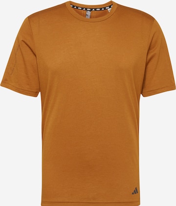 ADIDAS PERFORMANCE Performance shirt in Brown: front