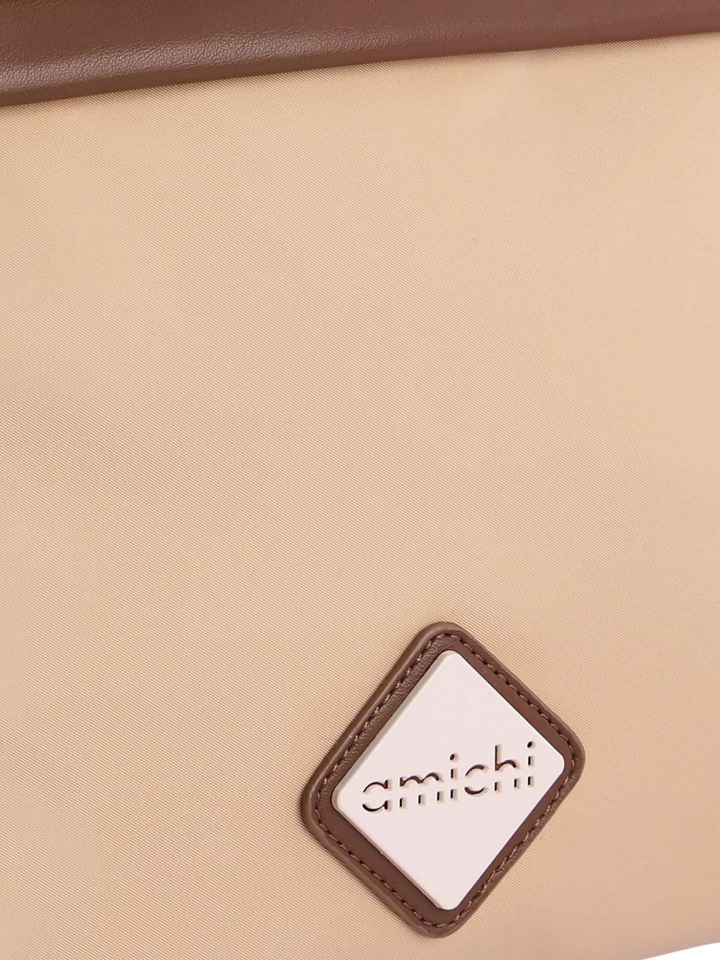 Amichi - Bolso de mano 'Bolso de mano para mujer Aurora de nailon con cremallera' en beige