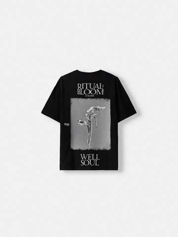 T-Shirt Bershka en noir