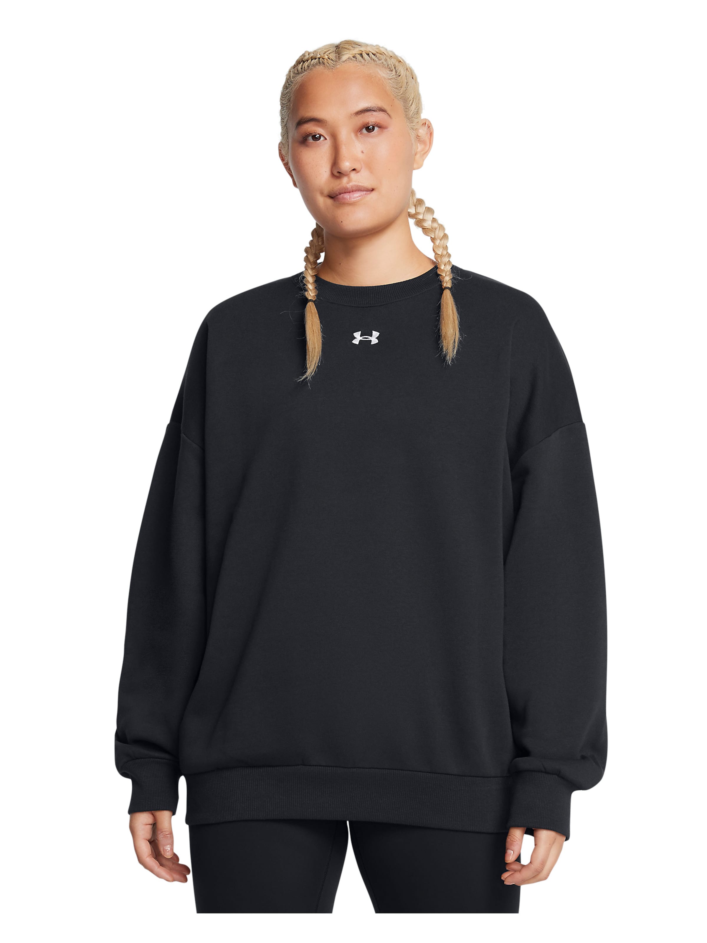 UNDER ARMOUR Sports sweatshirt 'Rival' in Black