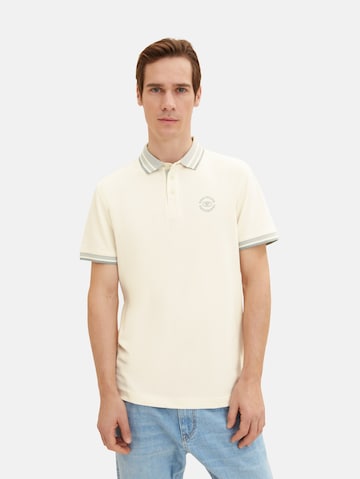 T-Shirt TOM TAILOR en beige : devant