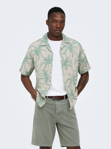 Only & Sons Regular Fit Hemd 'ONSCAIDEN' in Grau: Vorderseite