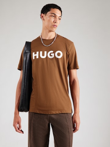 T-Shirt 'Dulivio' HUGO en marron : devant