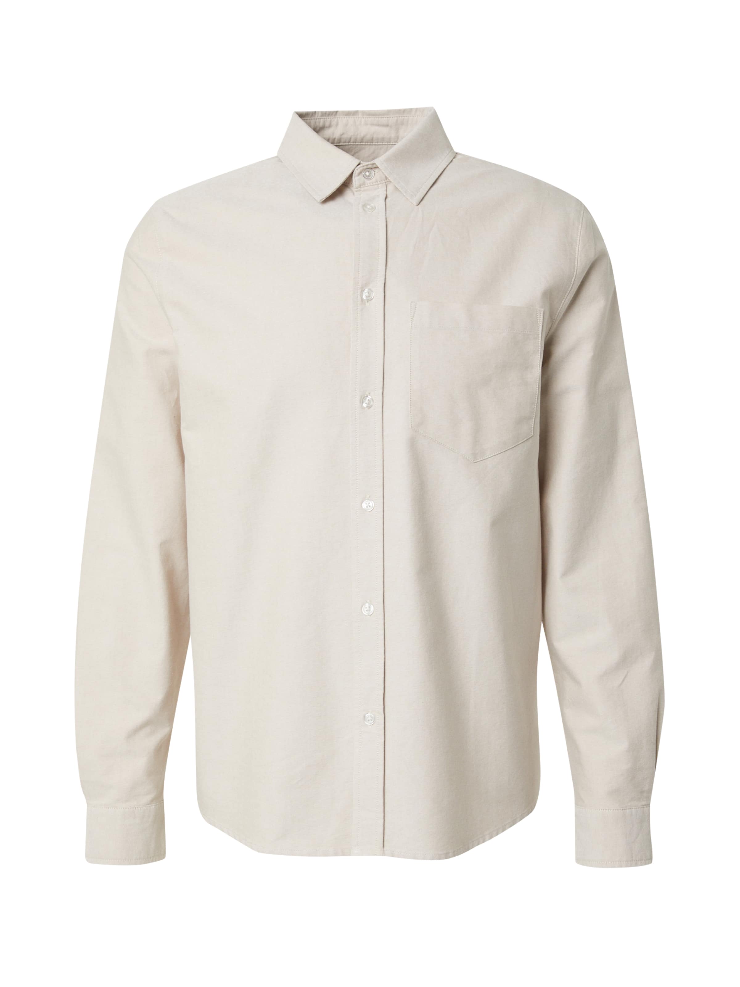 DAN FOX APPAREL Button Up Shirt 'Kimi' in Beige: front