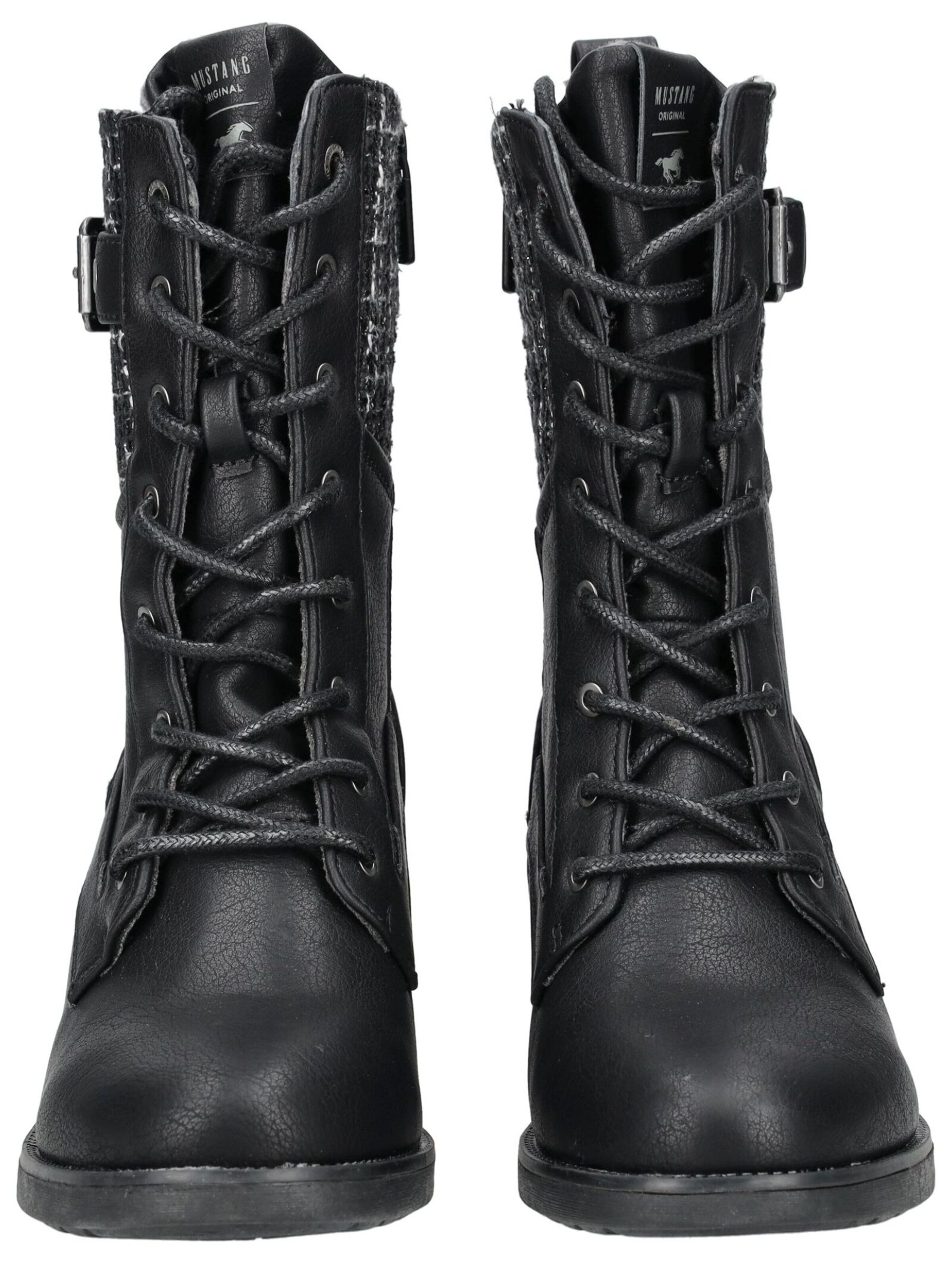 MUSTANG Lace-up bootie in Black