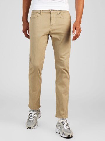 BOSS Slimfit Jeans 'Delaware' i beige: forside