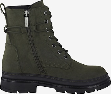 TAMARIS Lace-Up Ankle Boots in Green