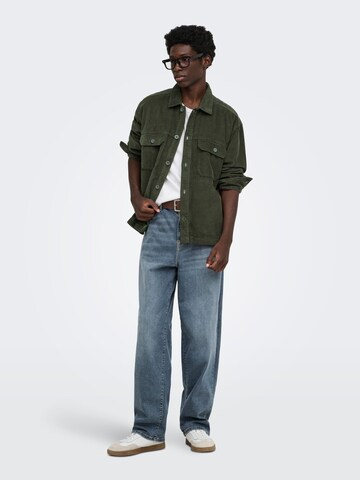 Coupe regular Chemise 'ONSSimon' Only & Sons en vert