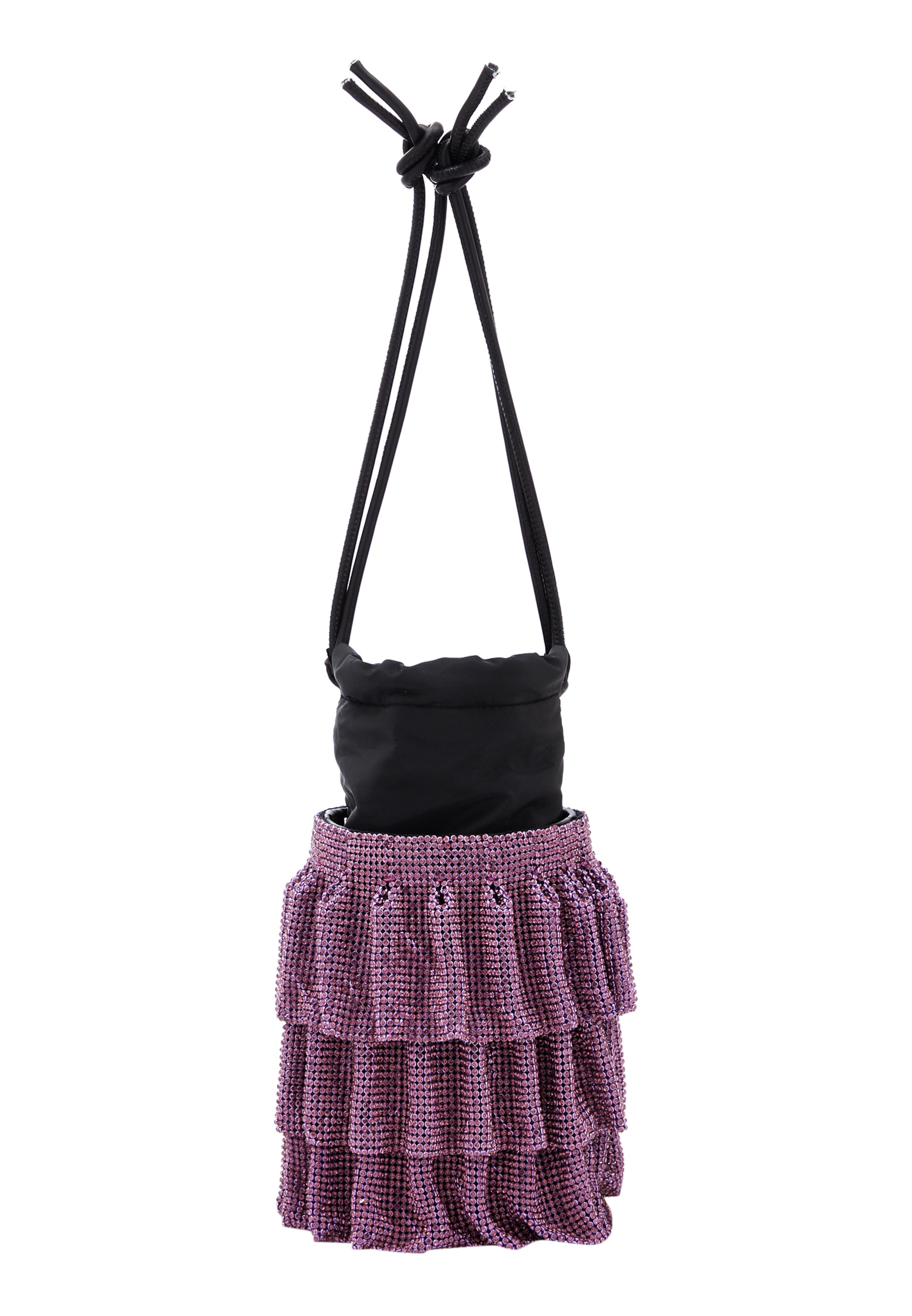 Geantă tip sac de la faina pe mov: față