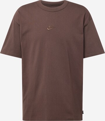 ruda Nike Sportswear Marškinėliai 'ESSENTIAL': priekis