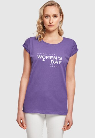 Merchcode Shirt 'WD - International Women's Day' in Lila: voorkant