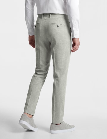BENVENUTO Slim fit Pleated Pants in Grey