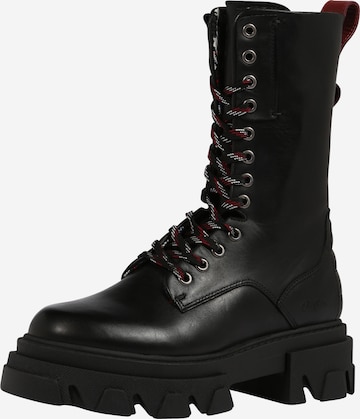 BUFFALO Lace-Up Boots 'Sue' in Black: front