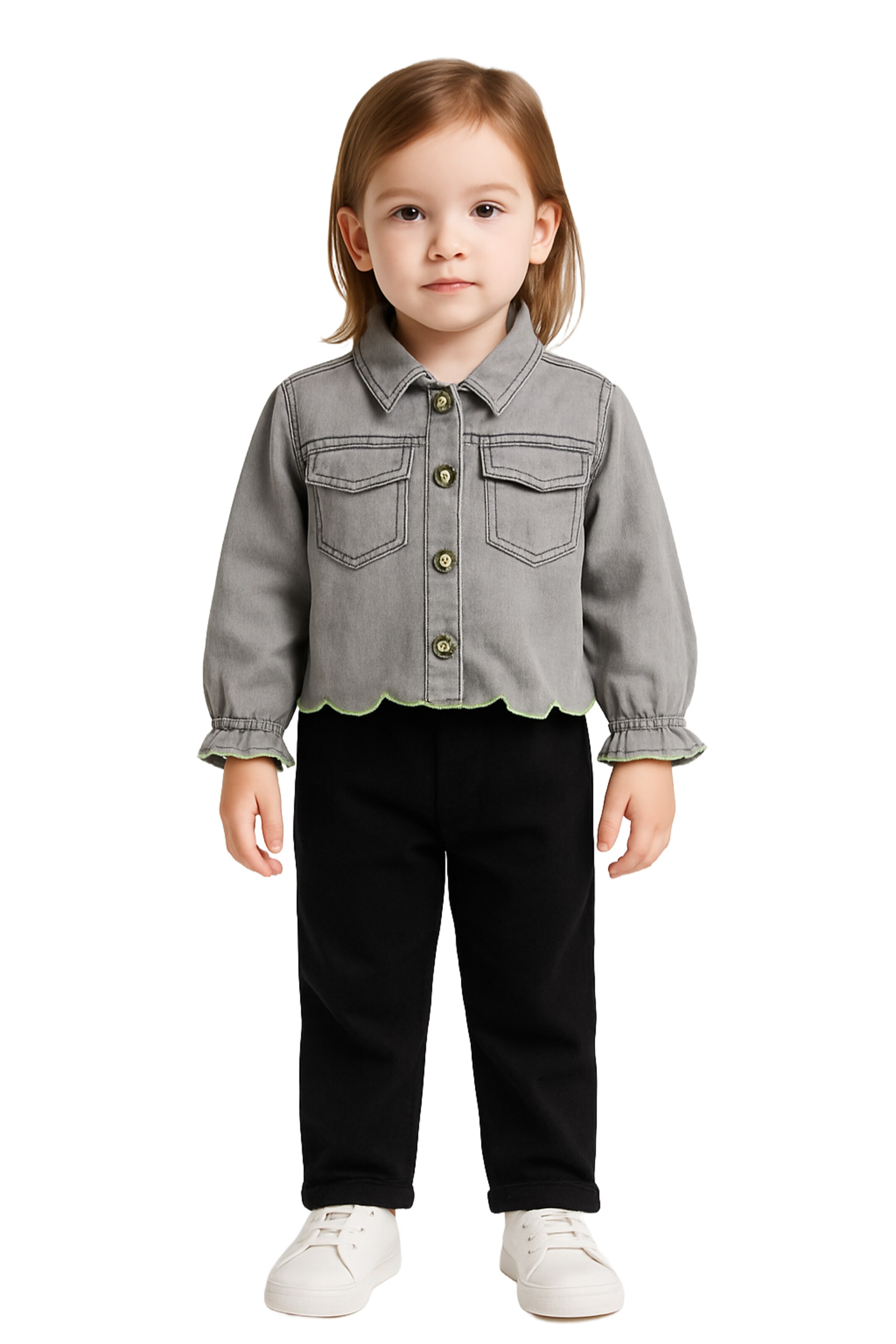 Panço Tussenjas in Grijs: voorkant